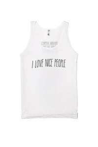 Black and white everyday tank from I Love Nice People!