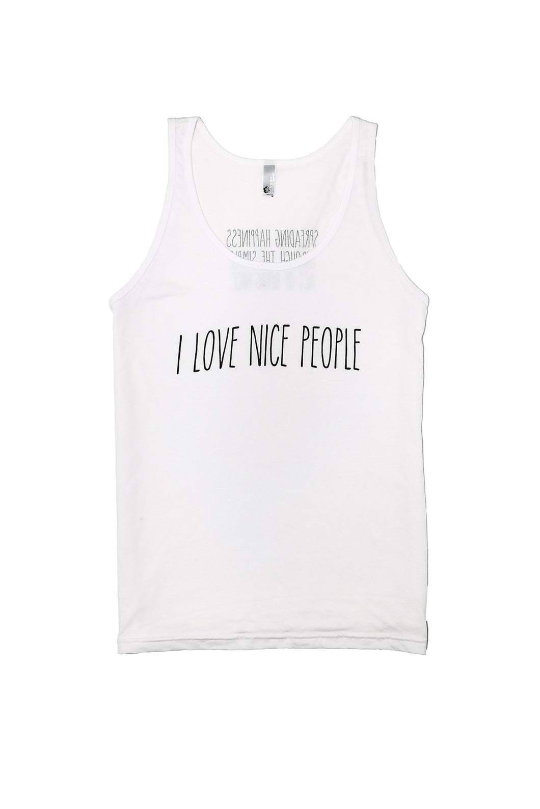 Black and white everyday tank from I Love Nice People!