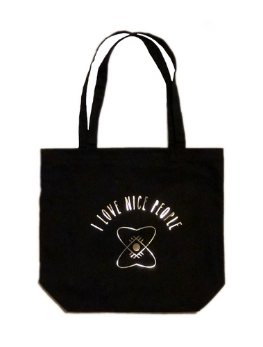 This is the best black tote bag! By I Love Nice People.